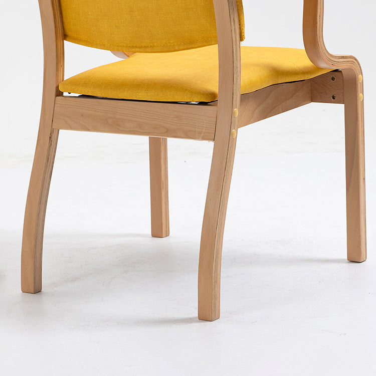 Ensembles de chaises latérales de salle à manger à dossier ouvert de chaise intérieure-extérieure en bois de style moderne