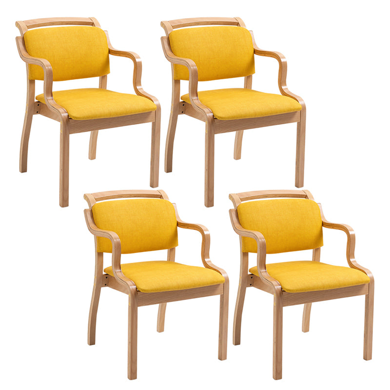 Ensembles de chaises latérales de salle à manger à dossier ouvert de chaise intérieure-extérieure en bois de style moderne