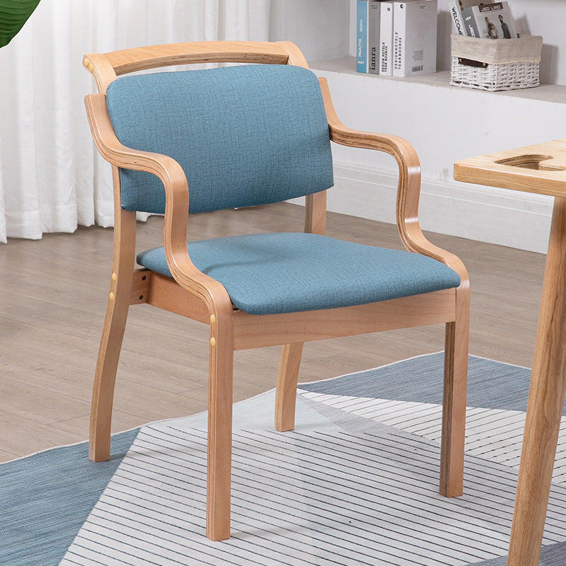 Ensembles de chaises latérales de salle à manger à dossier ouvert de chaise intérieure-extérieure en bois de style moderne
