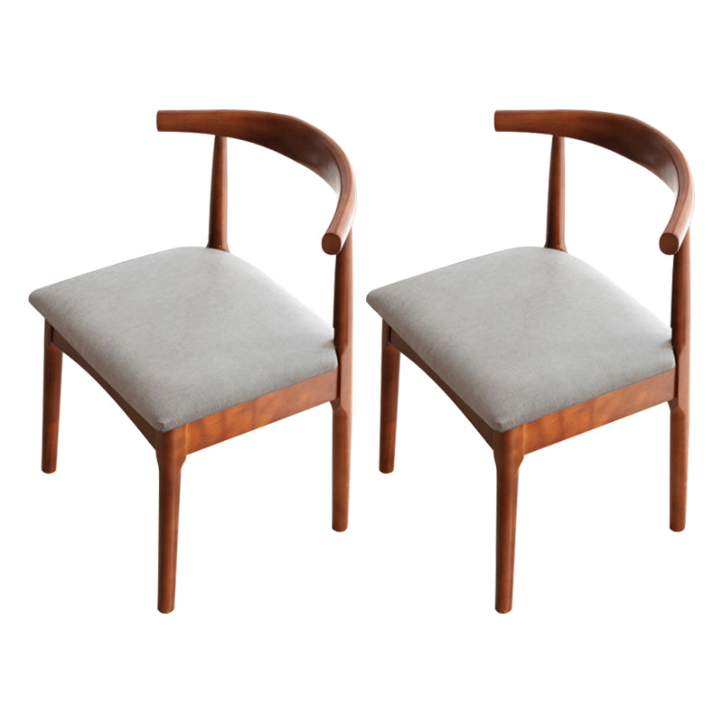 Scandinavian Dining Chair 17'' Wide Wood Dining Side Chair with Open Back for Home Use