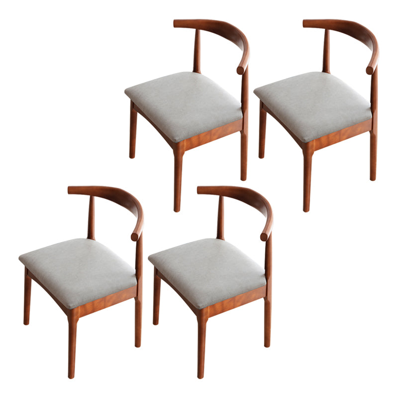 Scandinavian Dining Chair 17'' Wide Wood Dining Side Chair with Open Back for Home Use