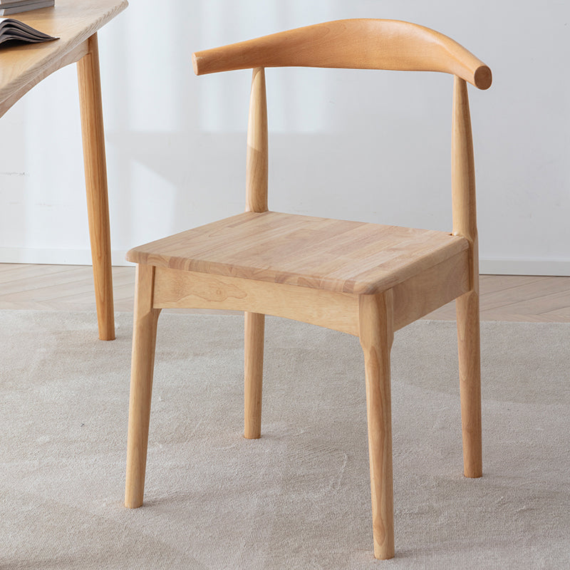 Chaise de salle à manger scandinave, chaise d'appoint en bois de 17 pouces de large avec dossier ouvert pour un usage domestique