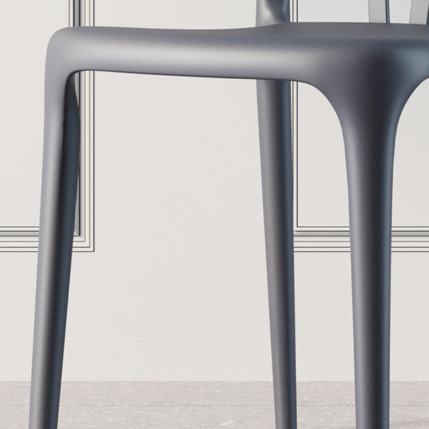 Plastic Side Chair Contemporary Style Multicolor Armless Chair for Dining Room