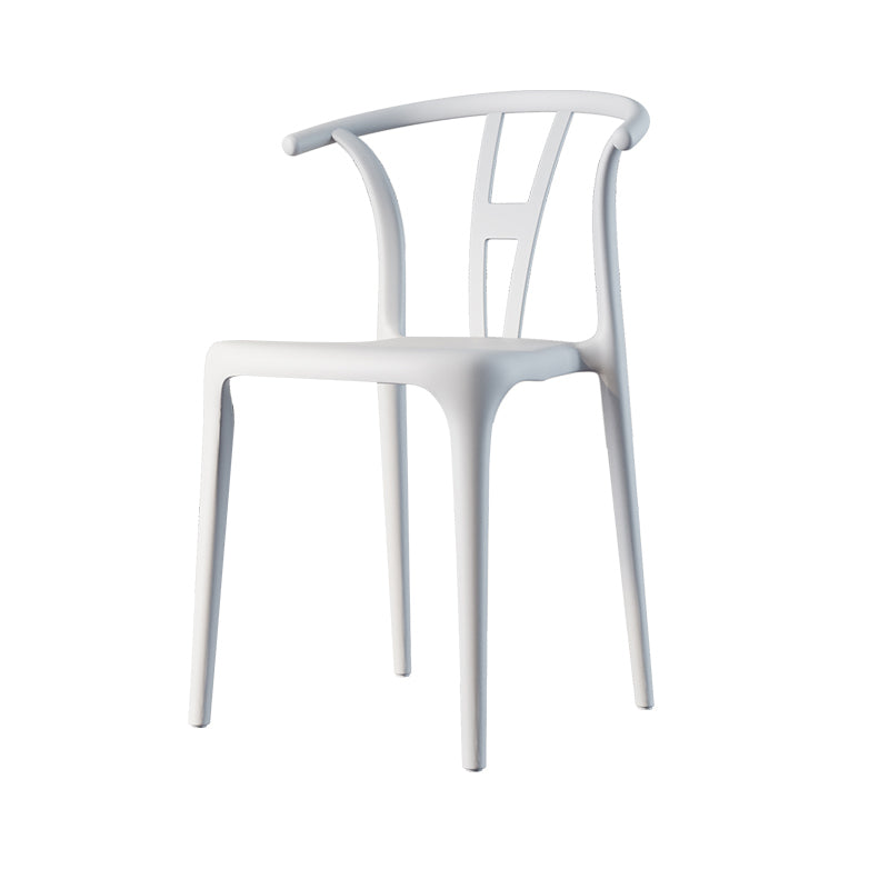 Plastic Side Chair Contemporary Style Multicolor Armless Chair for Dining Room