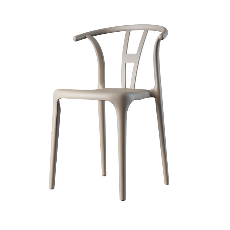 Chaise d'appoint en plastique, chaise sans accoudoirs multicolore de style contemporain pour salle à manger