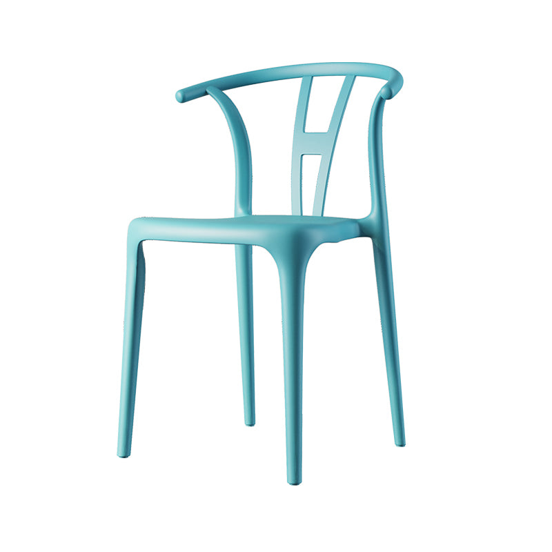 Plastic Side Chair Contemporary Style Multicolor Armless Chair for Dining Room
