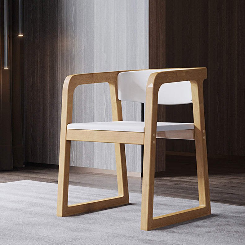 Wood Contemporary Style Indoor with Arm Chair Open Back Dining Side Chairs