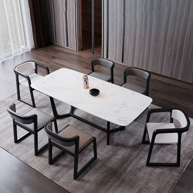 Wood Contemporary Style Indoor with Arm Chair Open Back Dining Side Chairs