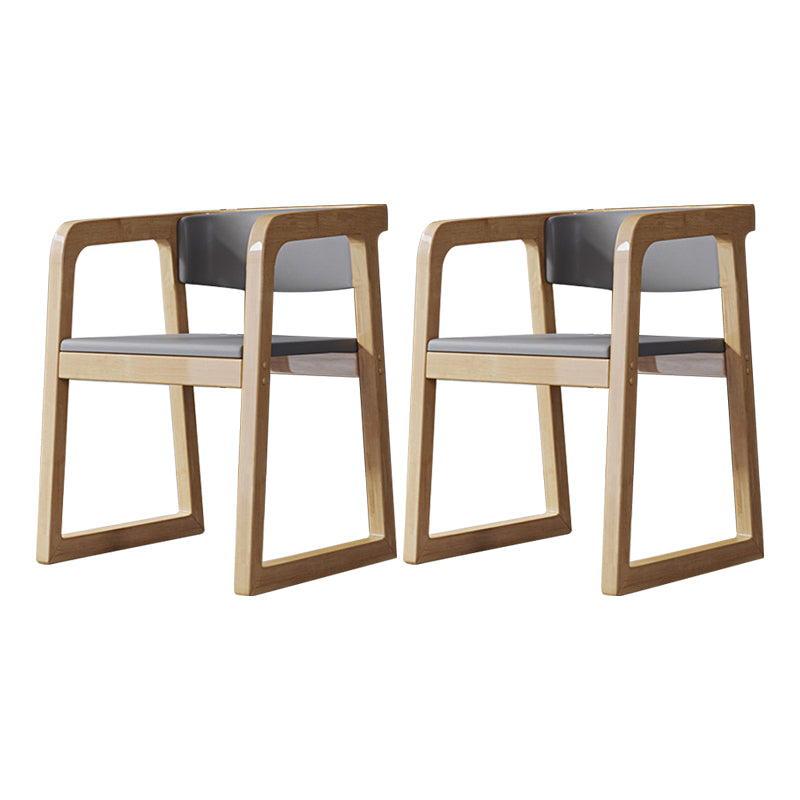 Wood Contemporary Style Indoor with Arm Chair Open Back Dining Side Chairs