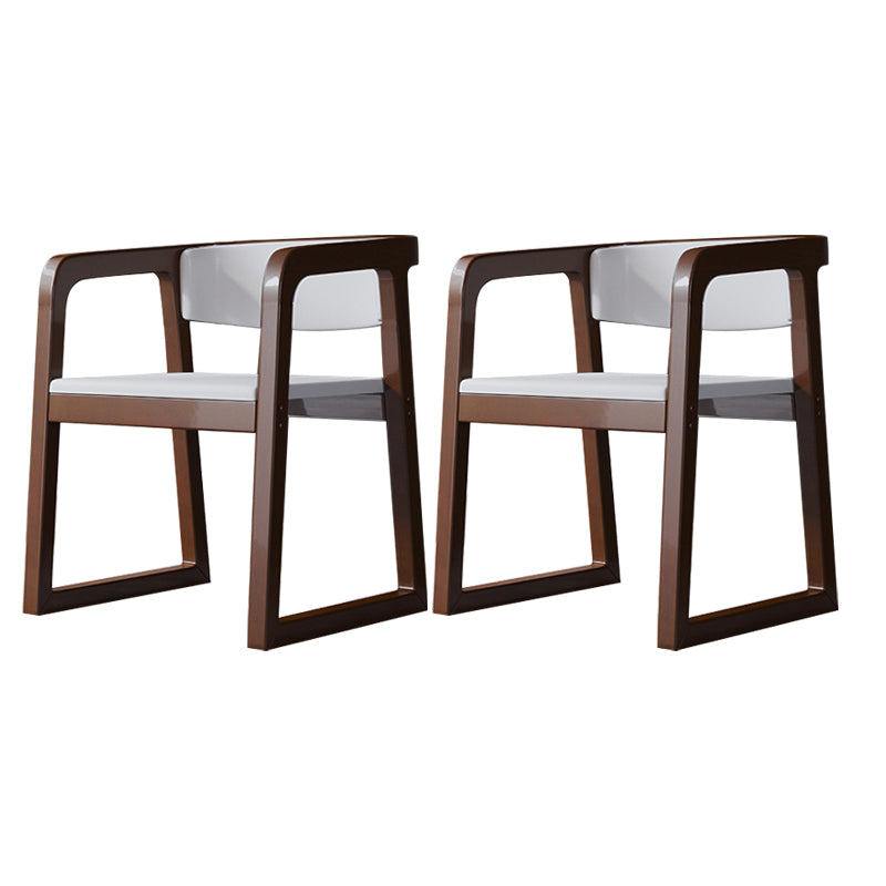 Wood Contemporary Style Indoor with Arm Chair Open Back Dining Side Chairs
