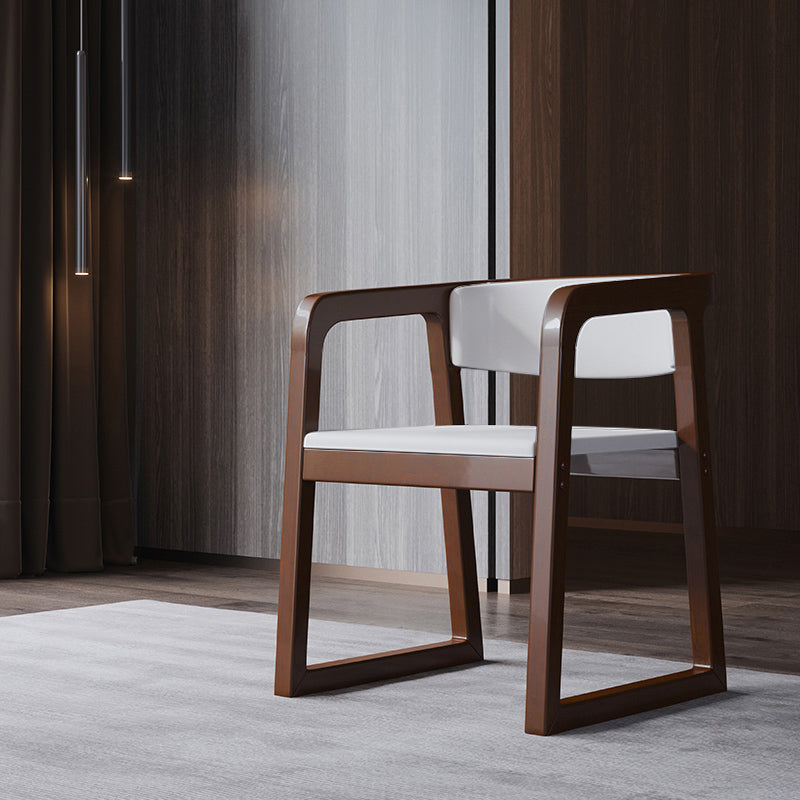 Wood Contemporary Style Indoor with Arm Chair Open Back Dining Side Chairs