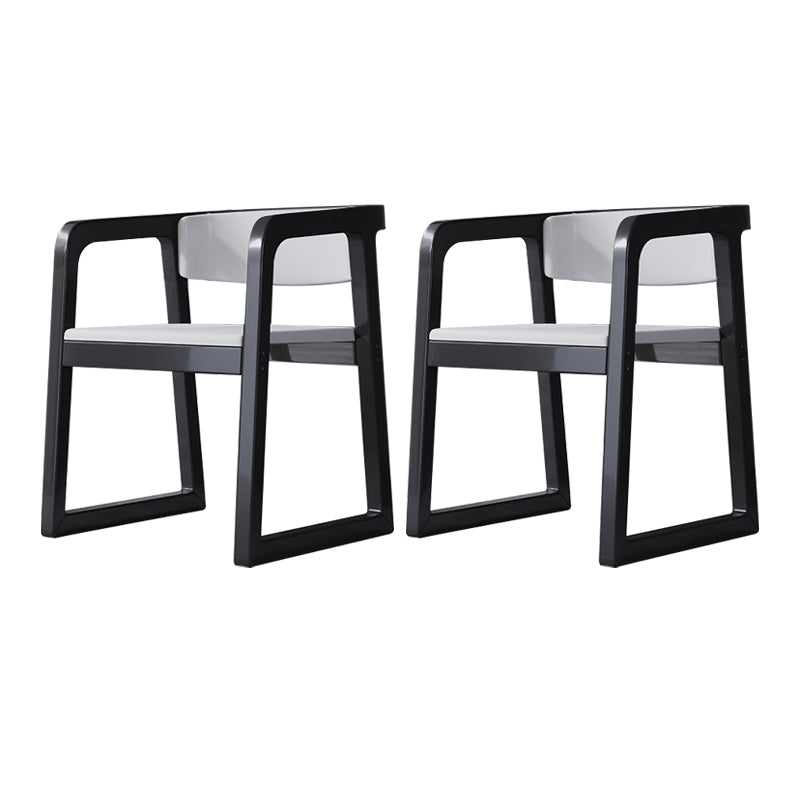 Wood Contemporary Style Indoor with Arm Chair Open Back Dining Side Chairs