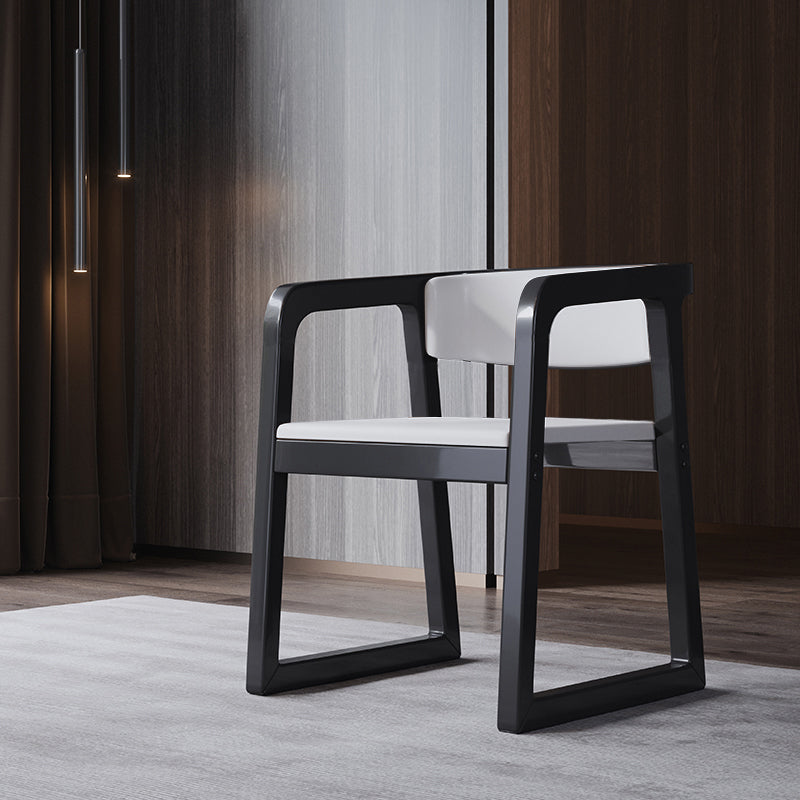 Wood Contemporary Style Indoor with Arm Chair Open Back Dining Side Chairs