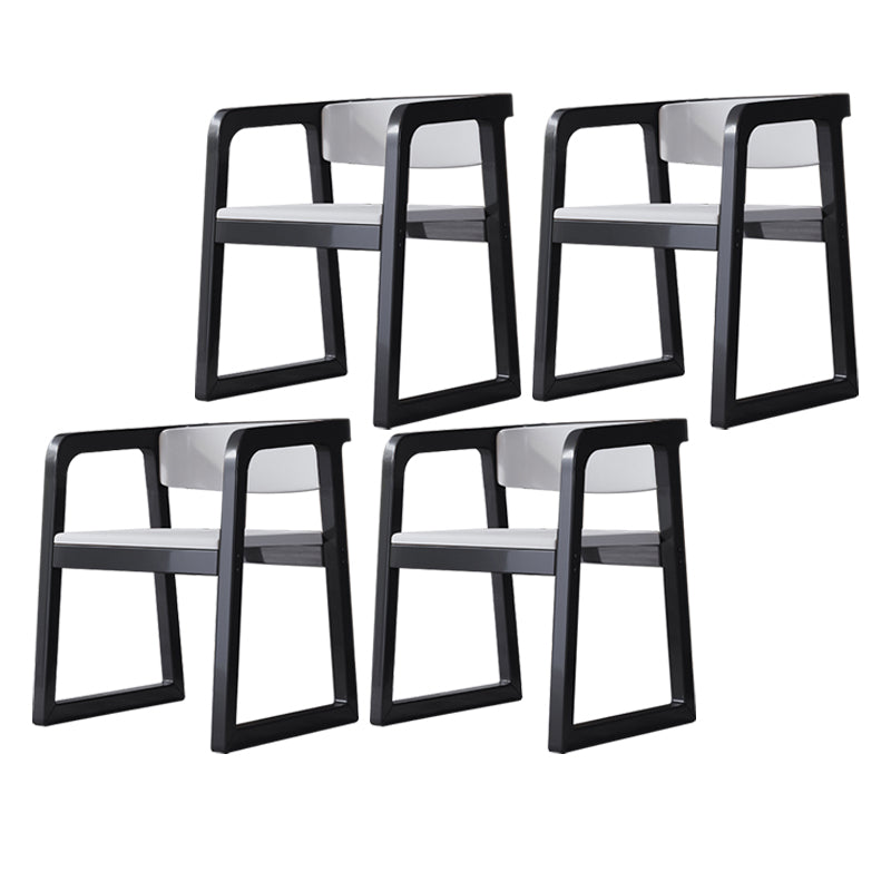Wood Contemporary Style Indoor with Arm Chair Open Back Dining Side Chairs