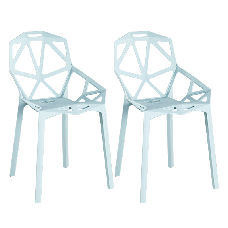 Chaise d'appoint scandinave pour maison, nid d'oiseau, dossier croisé, chaise de salle à manger en plastique