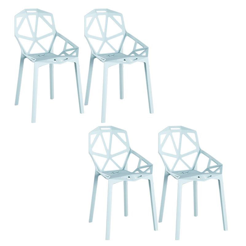 Chaise d'appoint scandinave pour maison, nid d'oiseau, dossier croisé, chaise de salle à manger en plastique