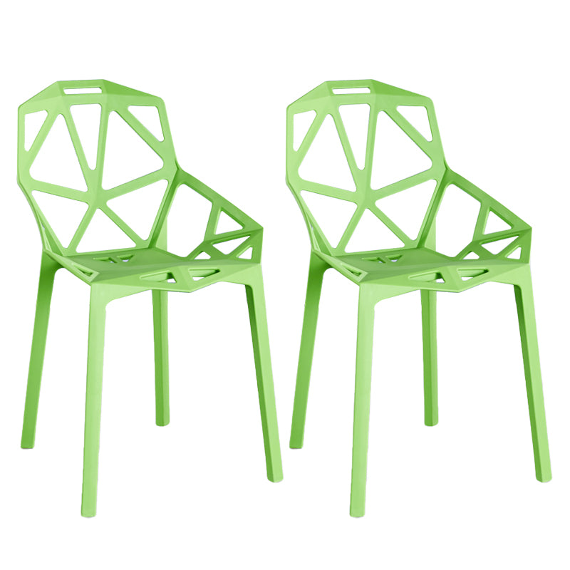 Chaise d'appoint scandinave pour maison, nid d'oiseau, dossier croisé, chaise de salle à manger en plastique