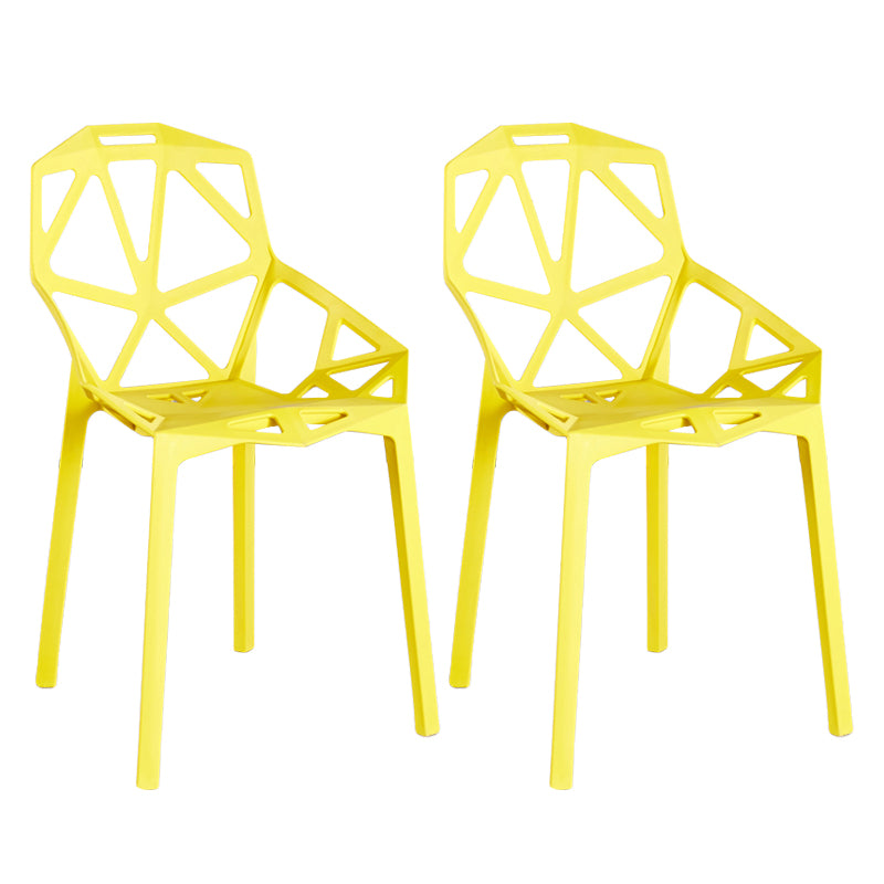 Chaise d'appoint scandinave pour maison, nid d'oiseau, dossier croisé, chaise de salle à manger en plastique