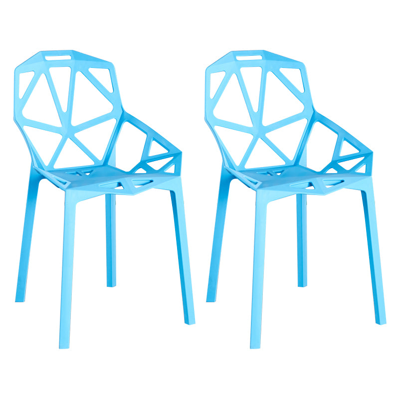 Chaise d'appoint scandinave pour maison, nid d'oiseau, dossier croisé, chaise de salle à manger en plastique