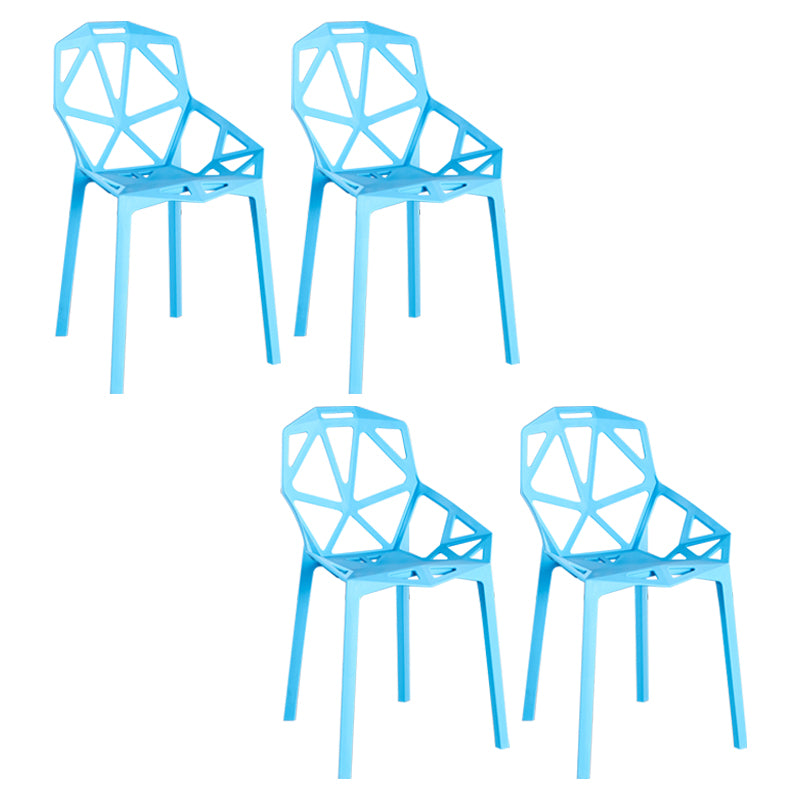 Chaise d'appoint scandinave pour maison, nid d'oiseau, dossier croisé, chaise de salle à manger en plastique