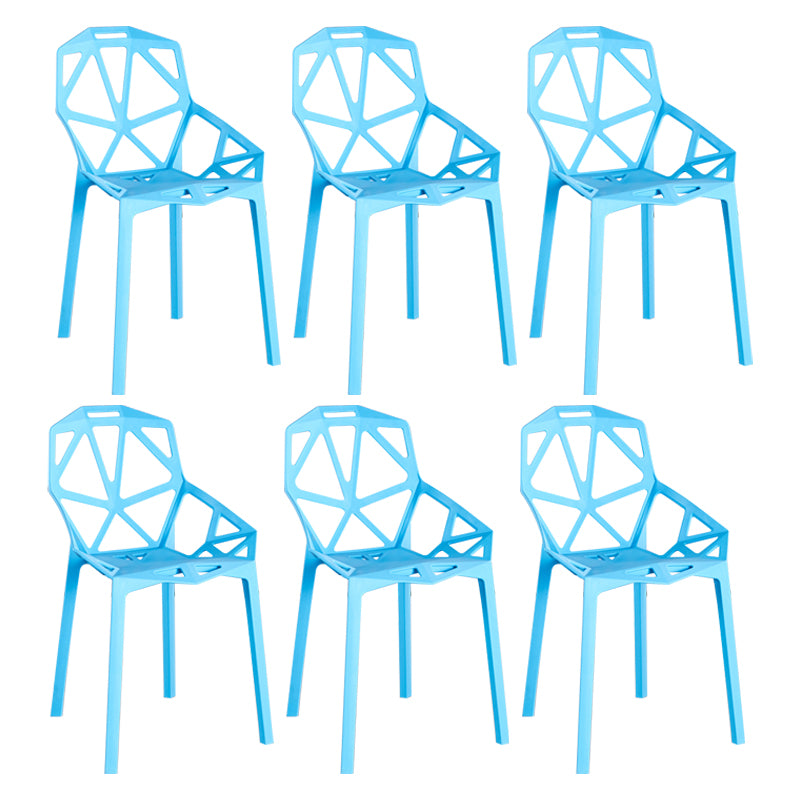 Chaise d'appoint scandinave pour maison, nid d'oiseau, dossier croisé, chaise de salle à manger en plastique