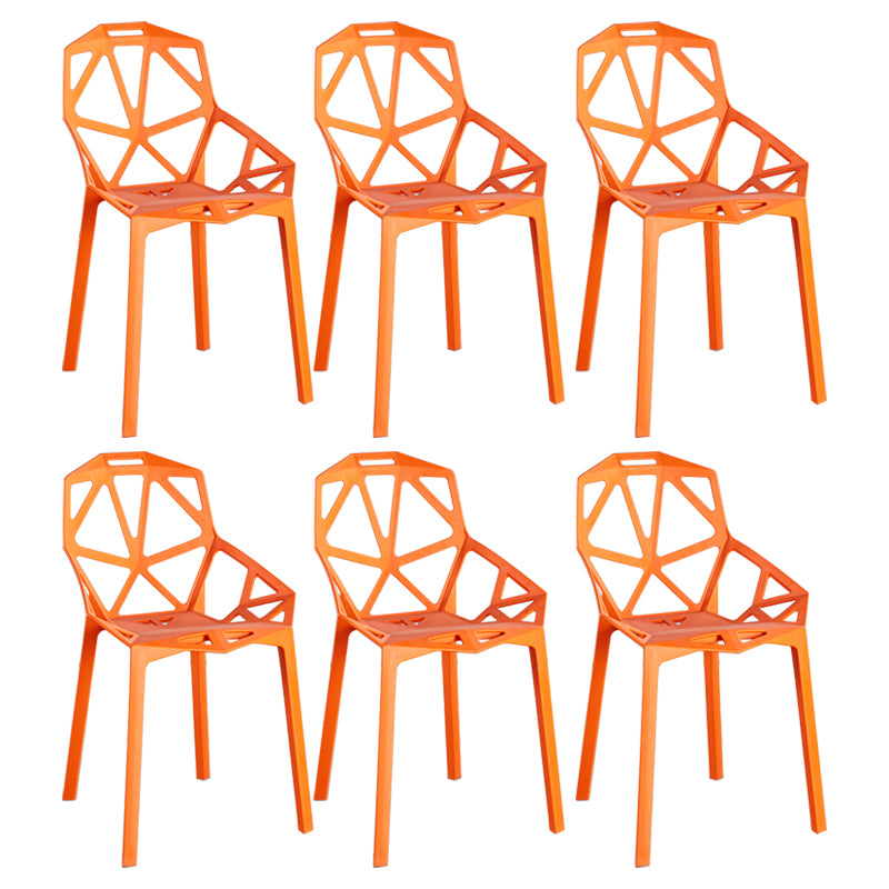 Chaise d'appoint scandinave pour maison, nid d'oiseau, dossier croisé, chaise de salle à manger en plastique