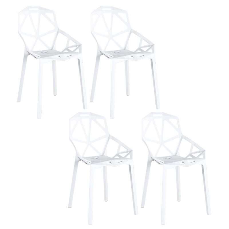 Chaise d'appoint scandinave pour maison, nid d'oiseau, dossier croisé, chaise de salle à manger en plastique