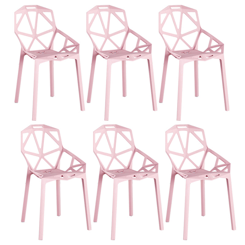 Chaise d'appoint scandinave pour maison, nid d'oiseau, dossier croisé, chaise de salle à manger en plastique