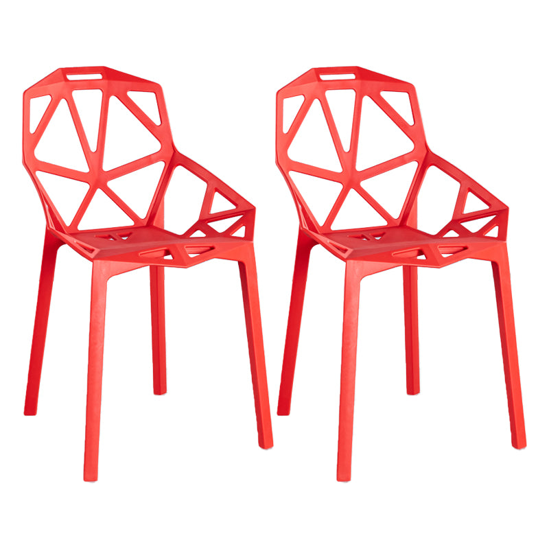 Chaise d'appoint scandinave pour maison, nid d'oiseau, dossier croisé, chaise de salle à manger en plastique