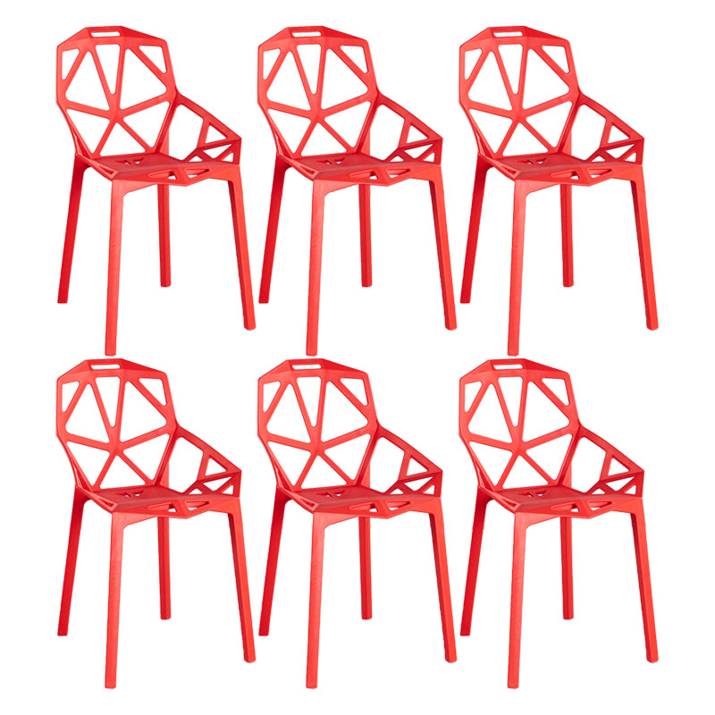 Chaise d'appoint scandinave pour maison, nid d'oiseau, dossier croisé, chaise de salle à manger en plastique