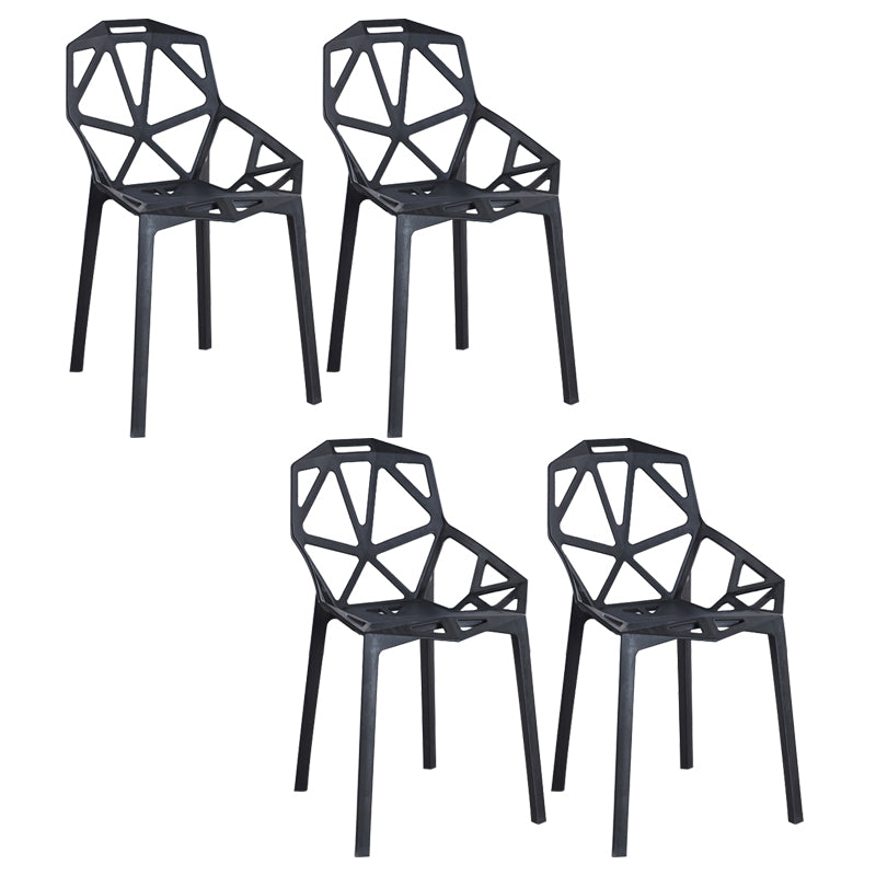 Chaise d'appoint scandinave pour maison, nid d'oiseau, dossier croisé, chaise de salle à manger en plastique