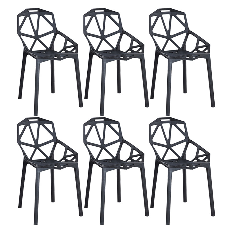 Chaise d'appoint scandinave pour maison, nid d'oiseau, dossier croisé, chaise de salle à manger en plastique