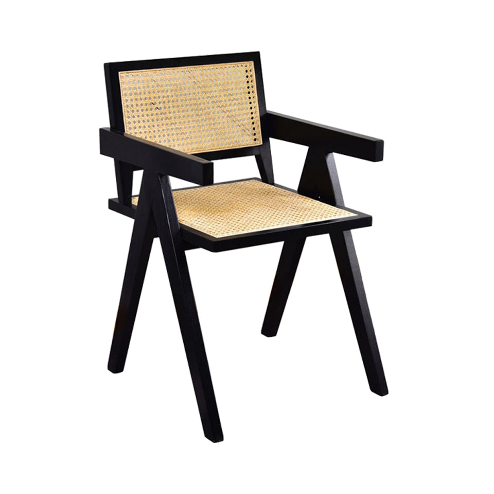 Contemporary Dining Room Chair 20'' Wide Open Arm Chair with 4 Wood Legs for Home Use