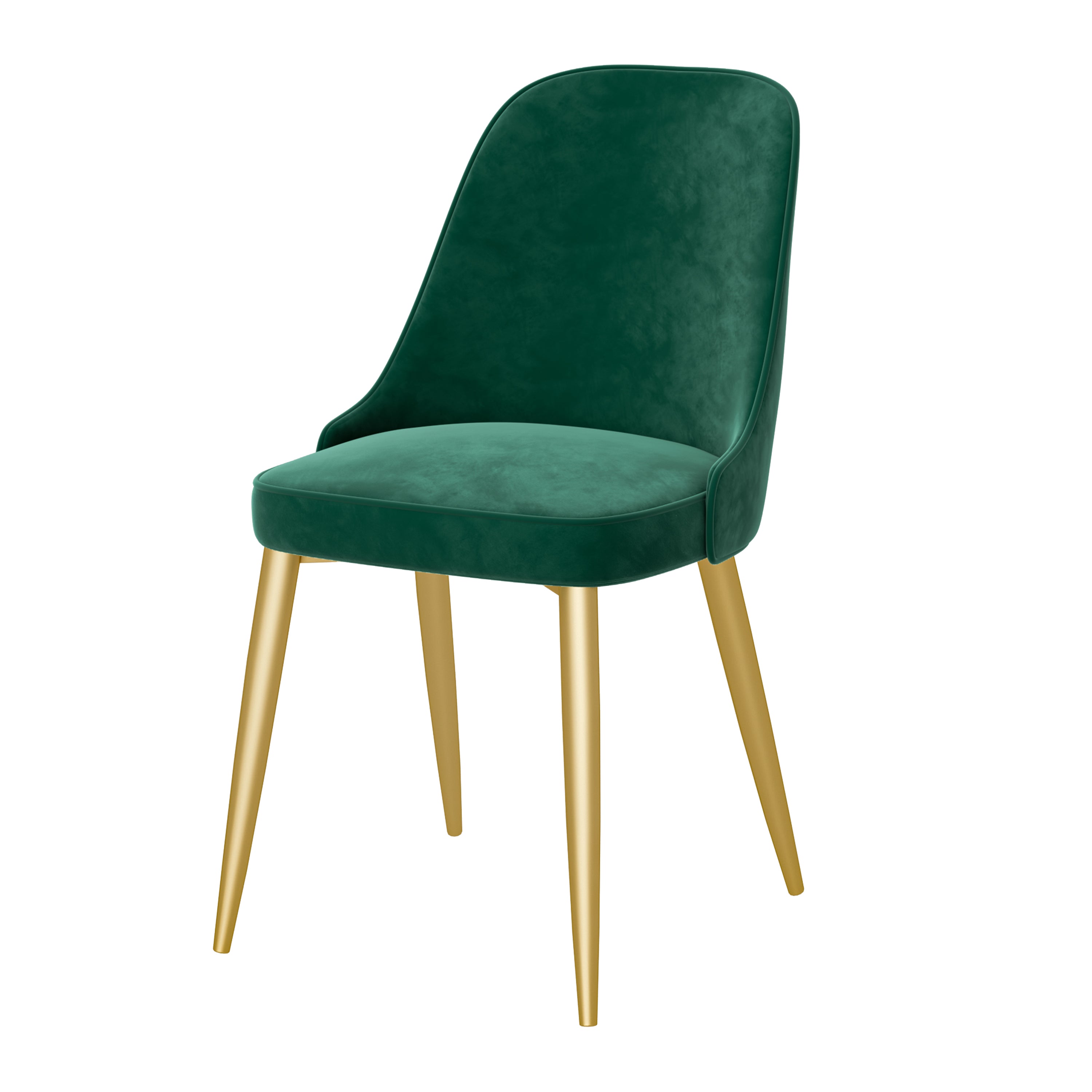Chaise de salle à manger à dossier solide mental moderne, chaise de cuisine dorée à manger