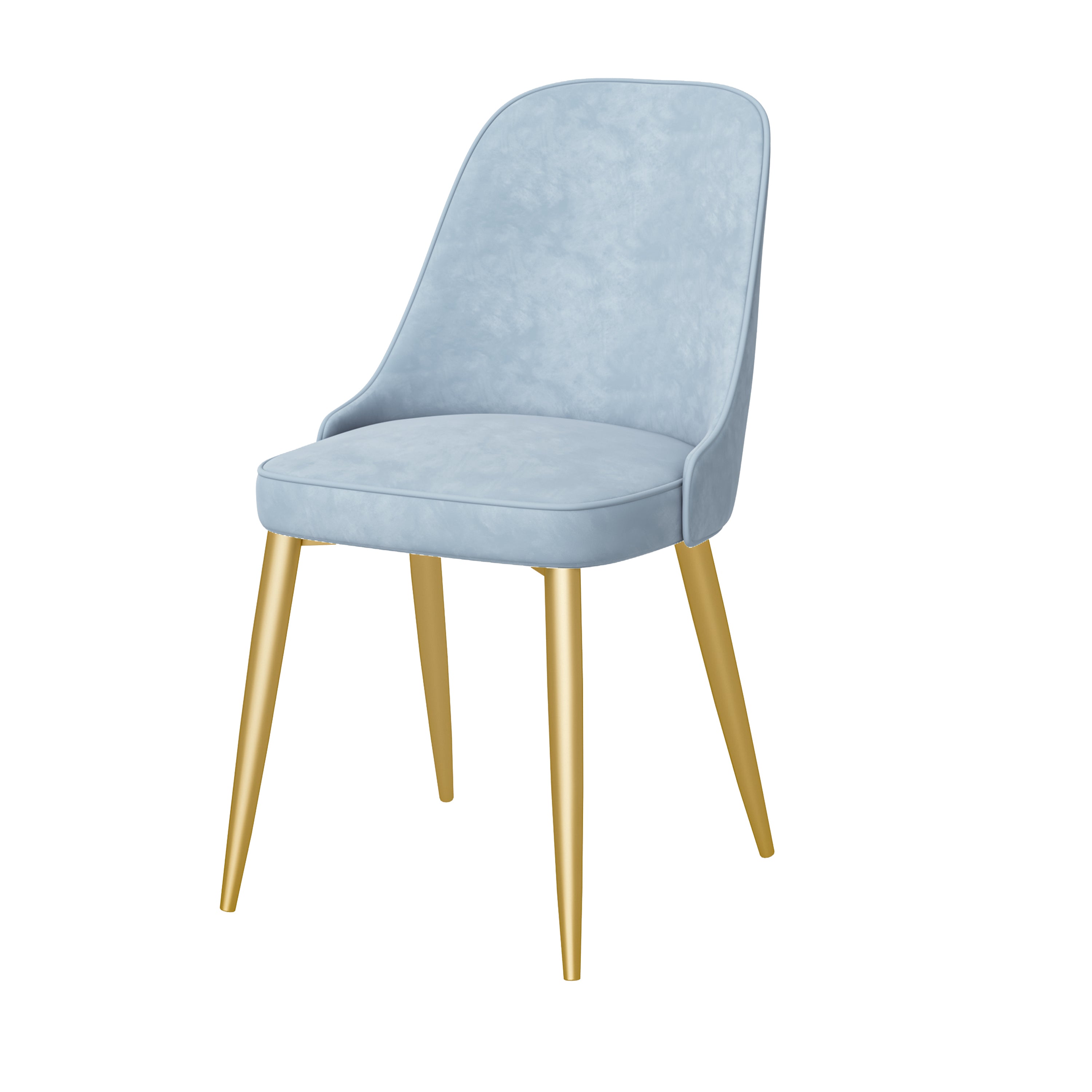 Chaise de salle à manger à dossier solide mental moderne, chaise de cuisine dorée à manger