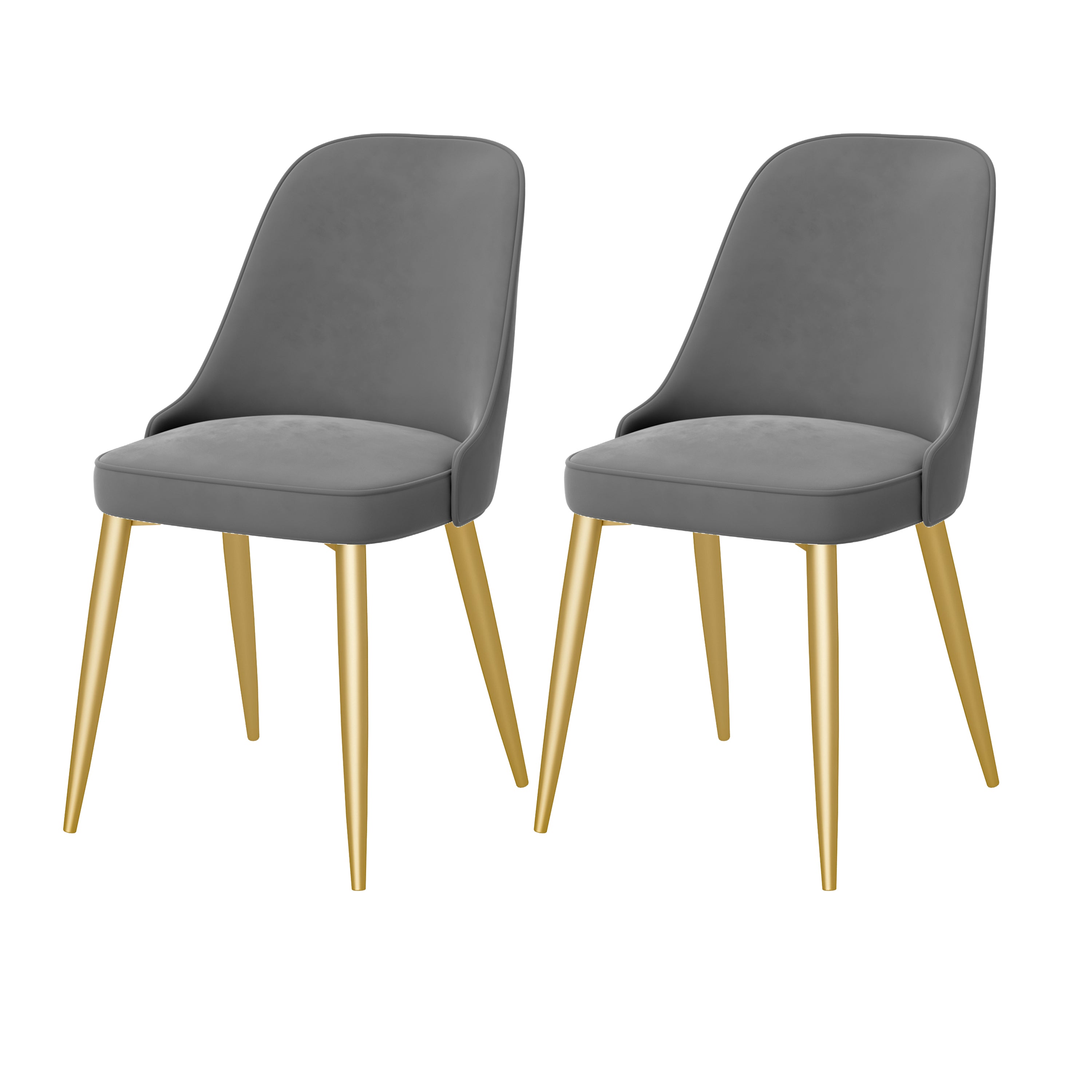 Chaise de salle à manger à dossier solide mental moderne, chaise de cuisine dorée à manger