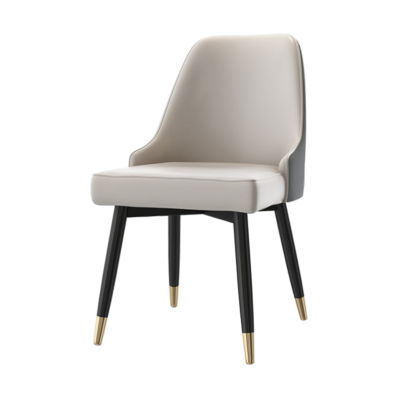Chaise de salle à manger à dossier solide mental moderne, chaise de cuisine dorée à manger