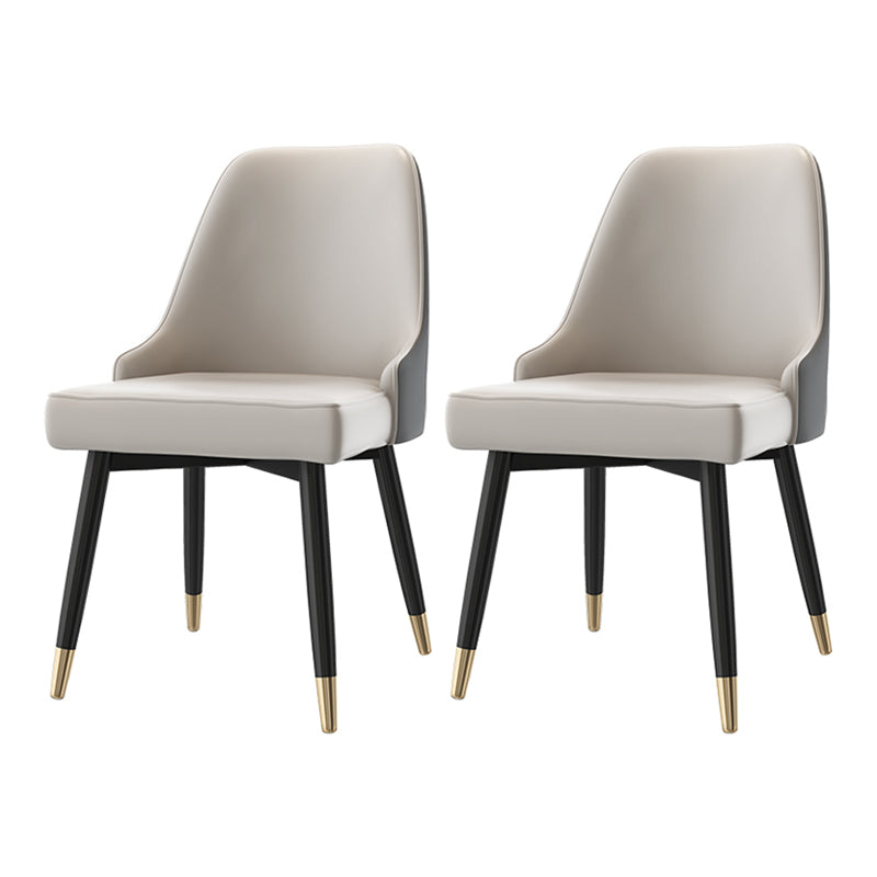 Chaise de salle à manger à dossier solide mental moderne, chaise de cuisine dorée à manger