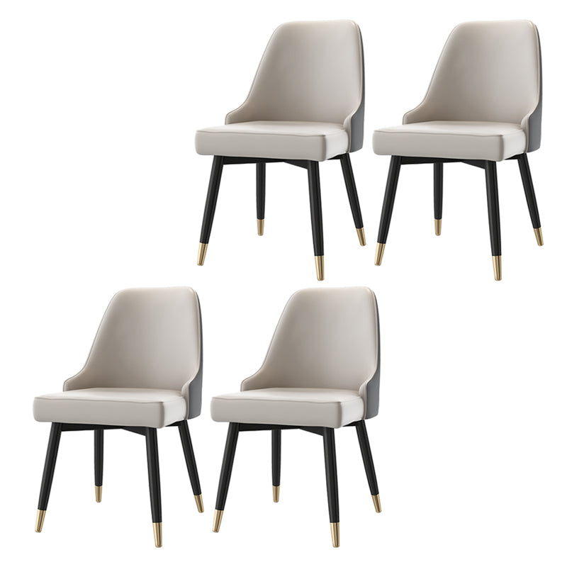 Chaise de salle à manger à dossier solide mental moderne, chaise de cuisine dorée à manger