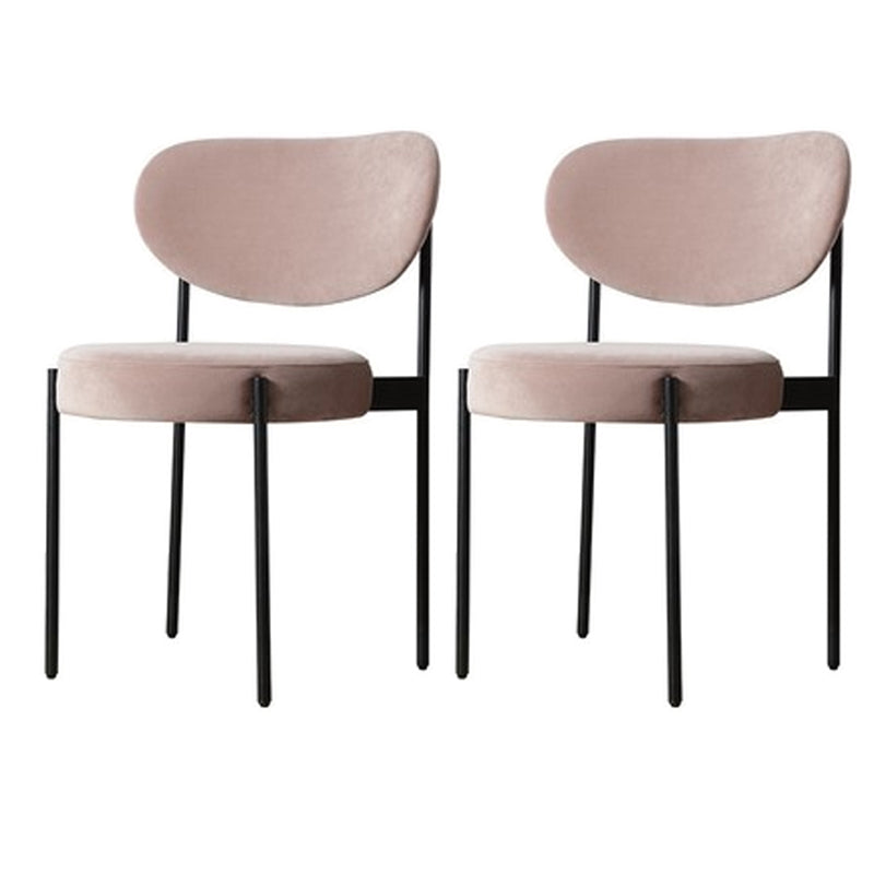 Modern Metal Base Indoor Chair 32''H Open Back Dining Side Chair with 4 Legs