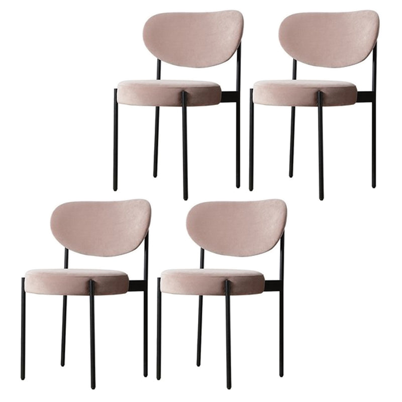 Modern Metal Base Indoor Chair 32''H Open Back Dining Side Chair with 4 Legs