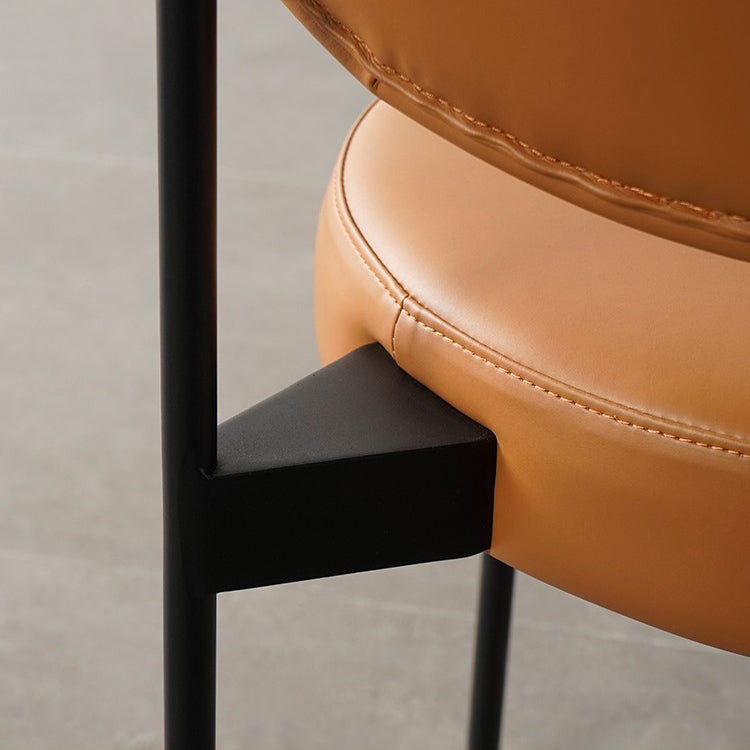 Modern Metal Base Indoor Chair 32''H Open Back Dining Side Chair with 4 Legs