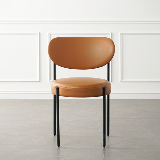 Modern Metal Base Indoor Chair 32''H Open Back Dining Side Chair with 4 Legs