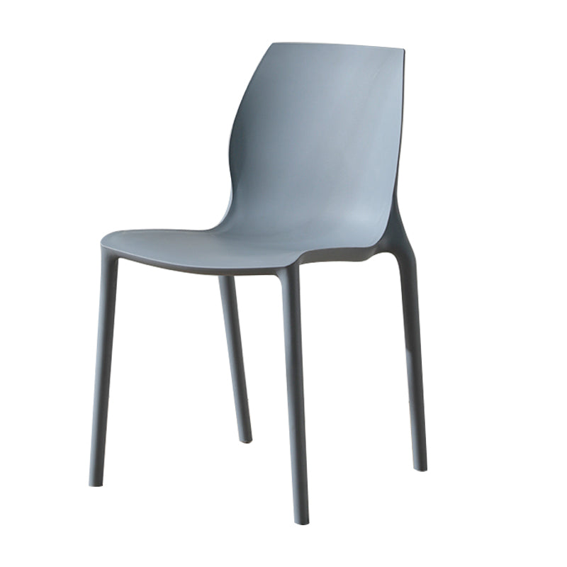 Contemporary Plastic Dining Room Chair Multicolor Stackable Side Chair