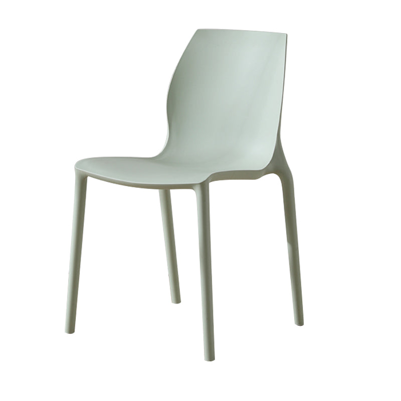Contemporary Plastic Dining Room Chair Multicolor Stackable Side Chair