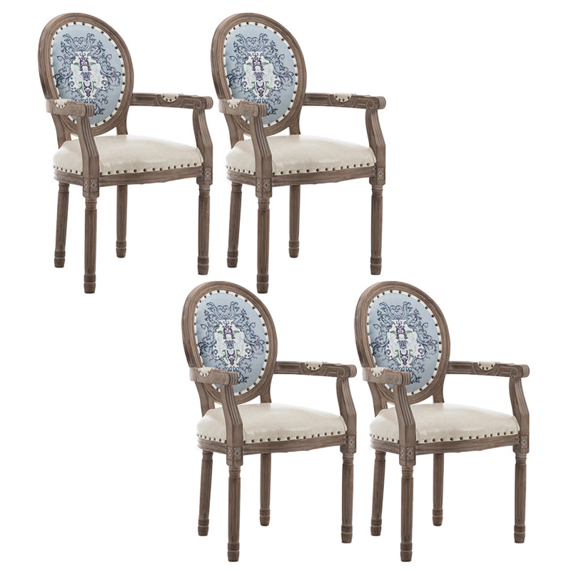 Fauteuil de salle à manger en bois avec coussin, chaise d'appoint à dossier ouvert pour la maison