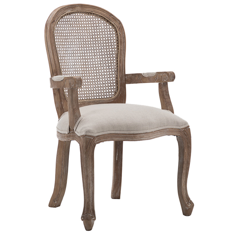 Fauteuil de salle à manger en bois avec coussin, chaise d'appoint à dossier ouvert pour la maison