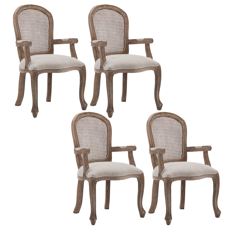 Fauteuil de salle à manger en bois avec coussin, chaise d'appoint à dossier ouvert pour la maison