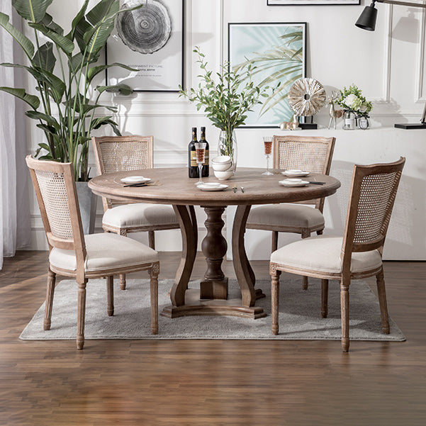 Fauteuil de salle à manger en bois avec coussin, chaise d'appoint à dossier ouvert pour la maison