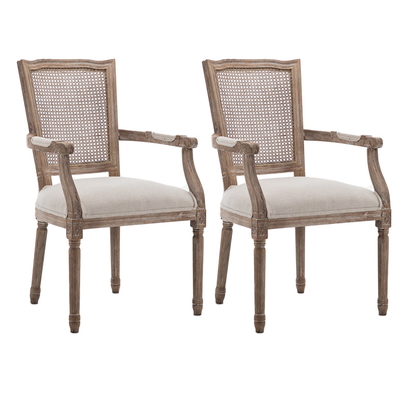 Fauteuil de salle à manger en bois avec coussin, chaise d'appoint à dossier ouvert pour la maison